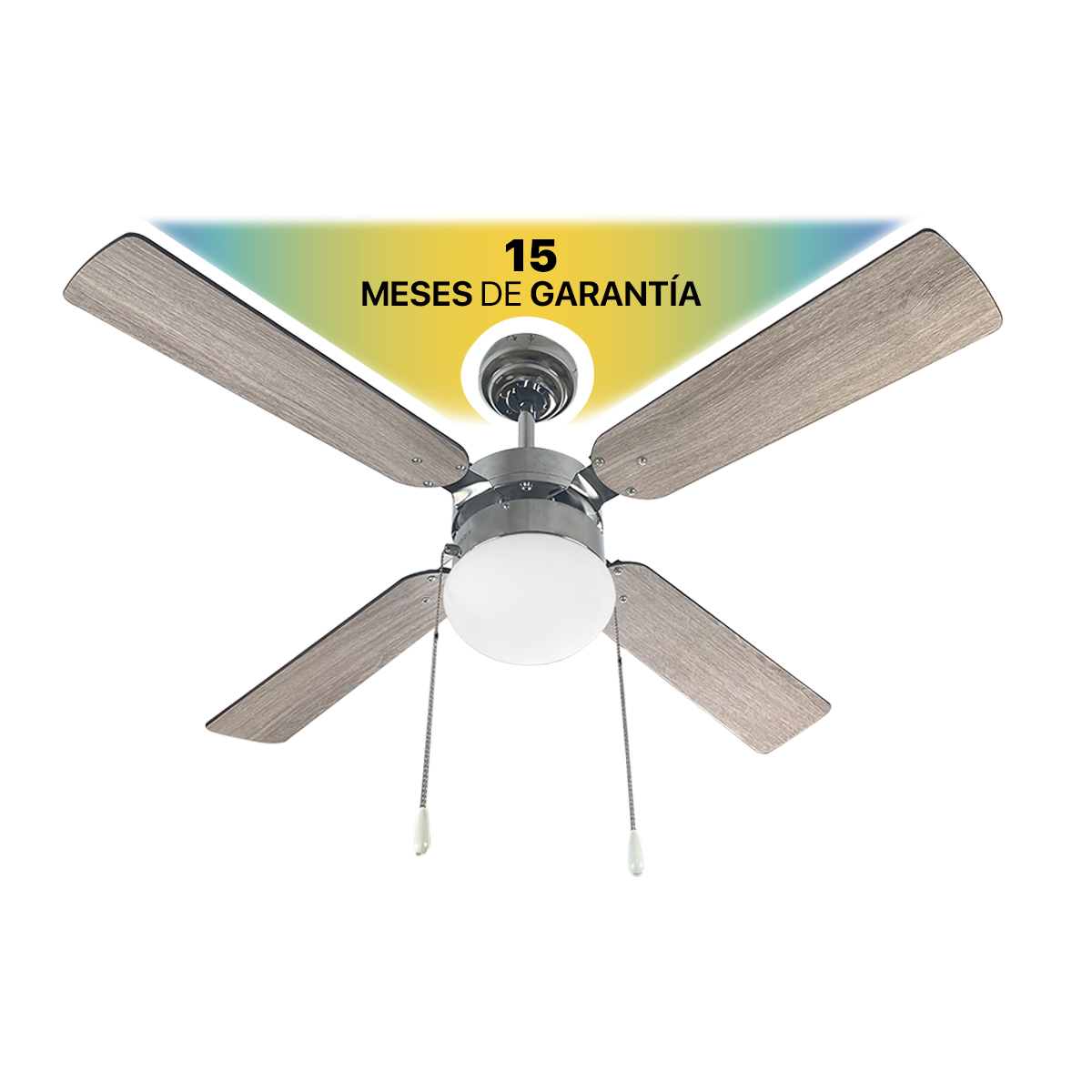 Ventilador de techo 42 pulgadas madera Álamo Gris Beckon