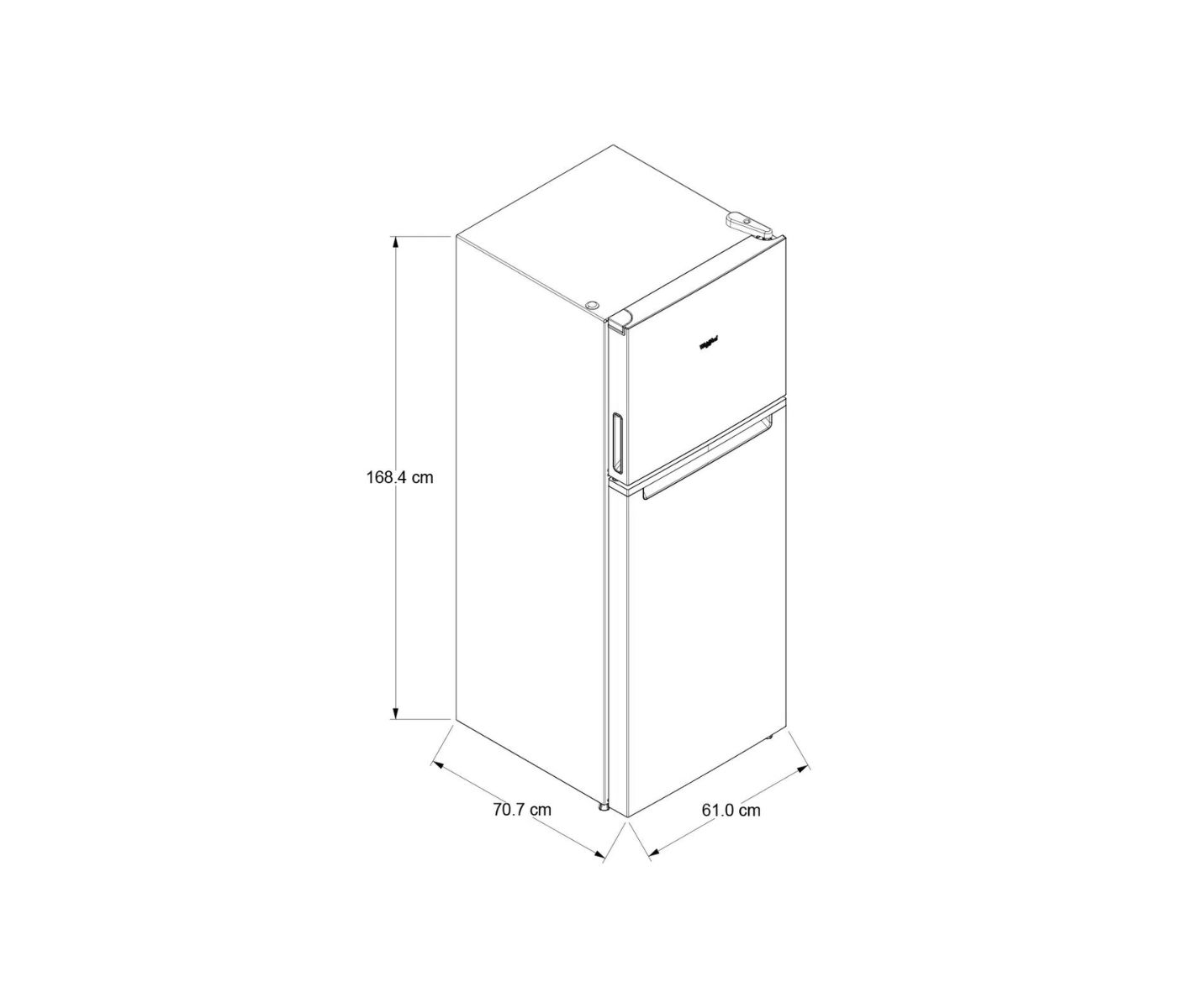 Refrigerador whirlpool top mount 13 pies cúbicos mod. wt-1331d tecnología anti fingerprint