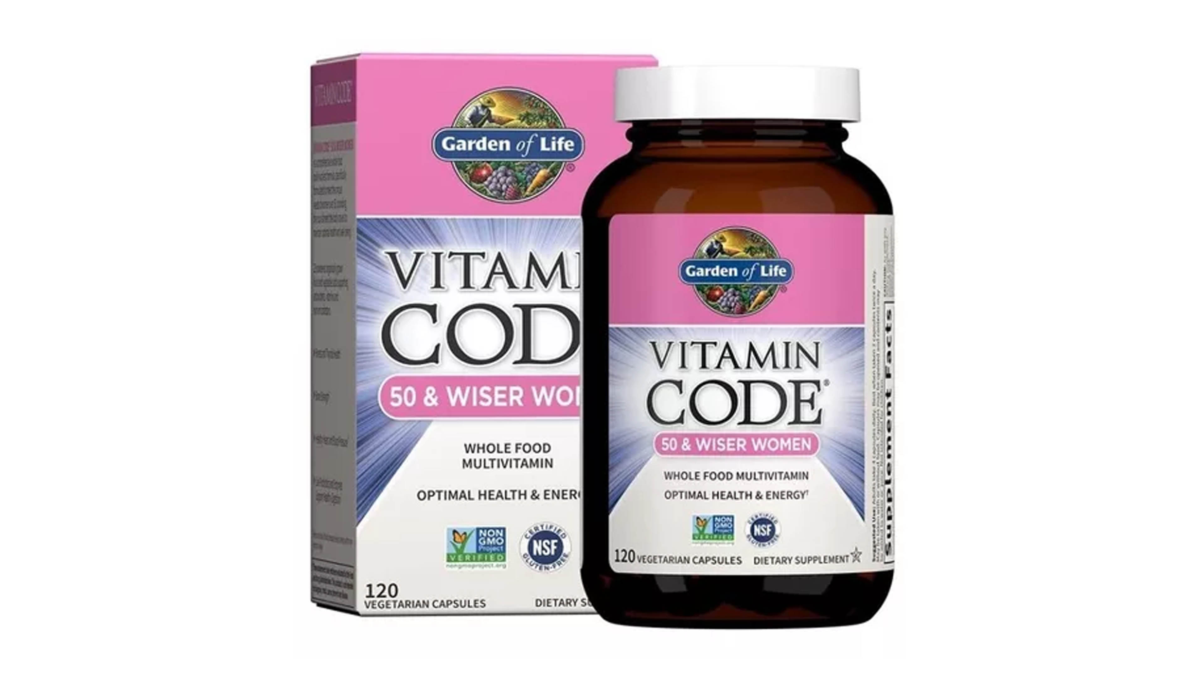 Multivitamínico Garden of Life Vitamin Code 50 Wiser Women 120cap Mujer 50+
