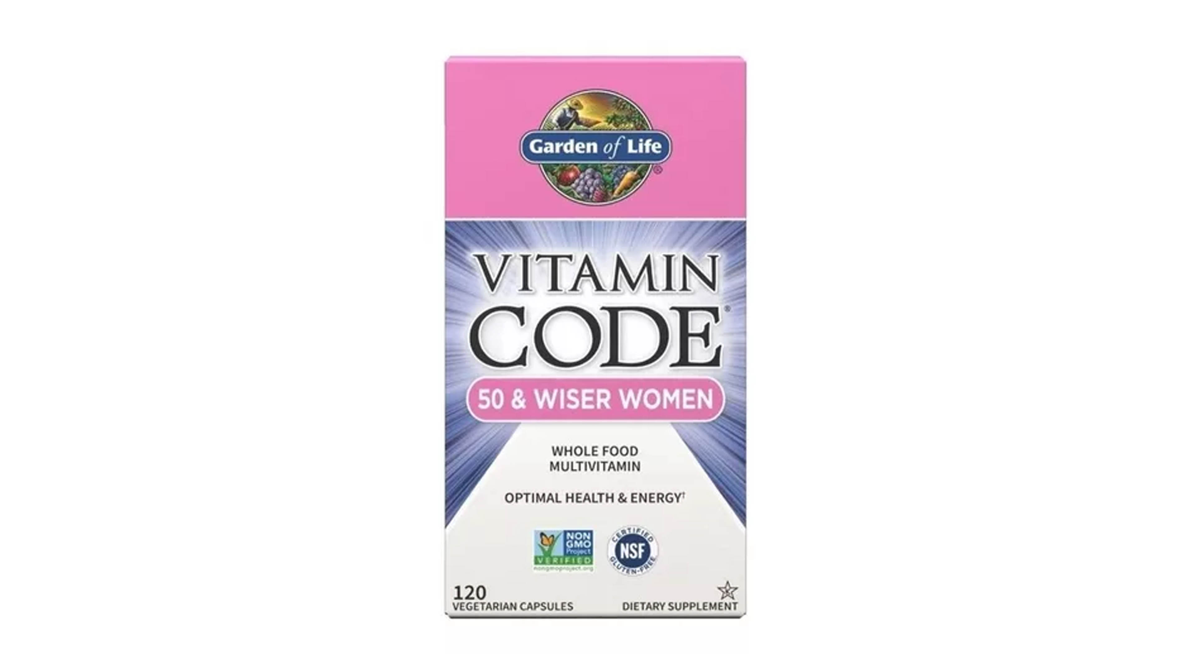 Multivitamínico Garden of Life Vitamin Code 50 Wiser Women 120cap Mujer 50+