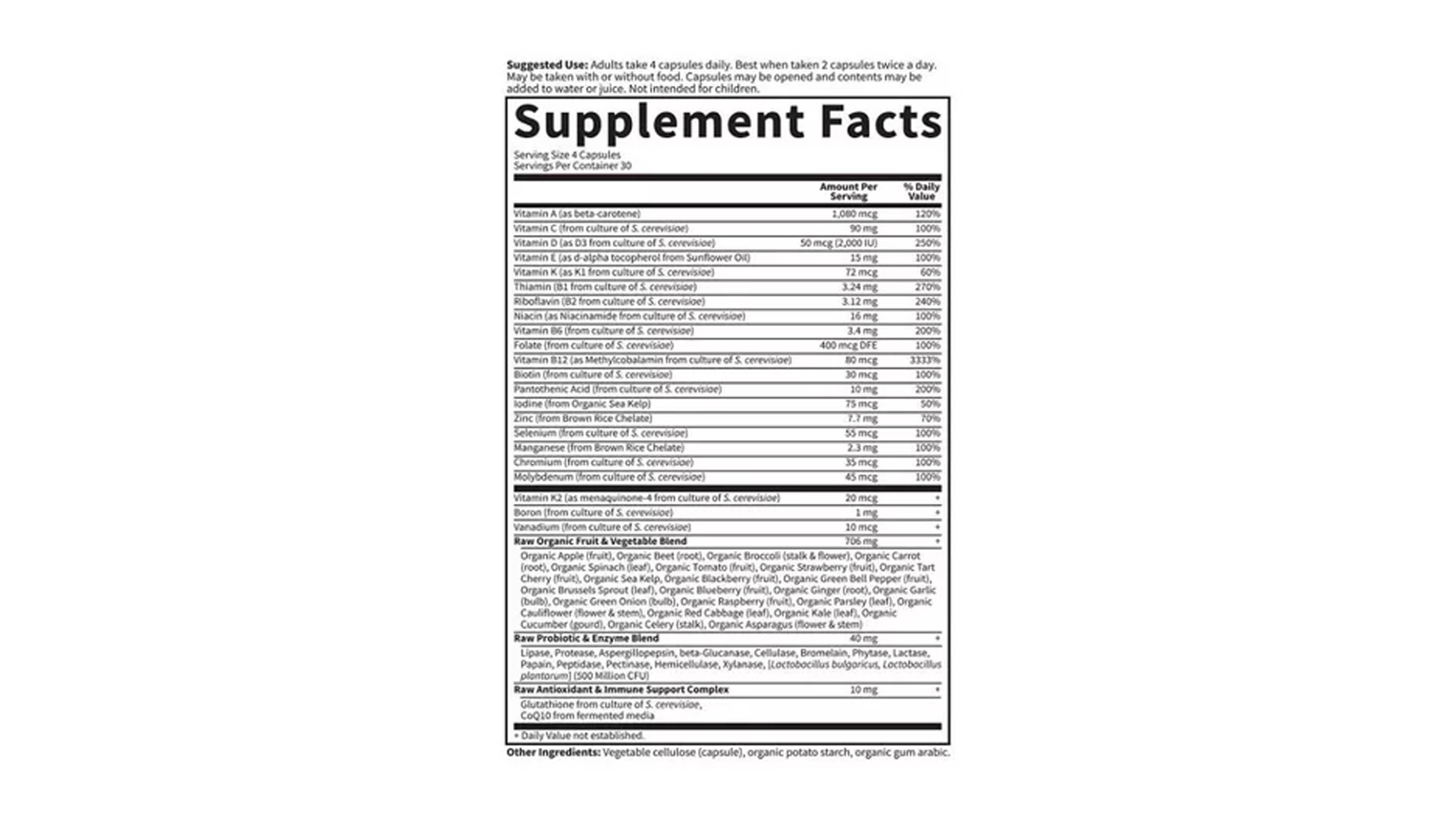 Multivitamínico Garden of Life Vitamin Code 50 Wiser Women 120cap Mujer 50+