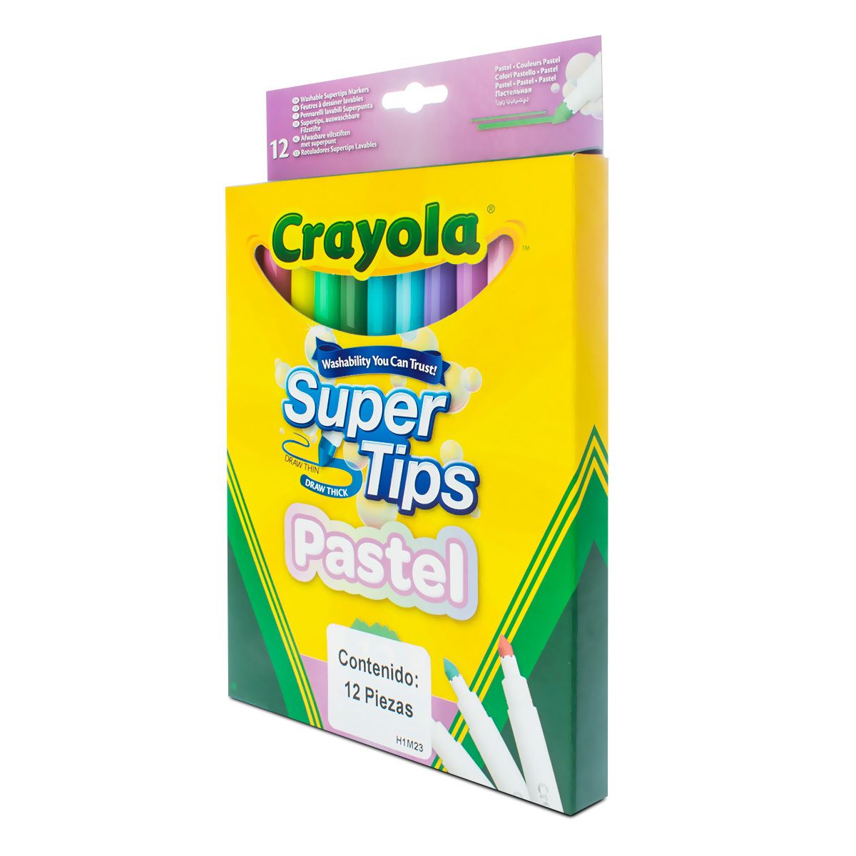 Plumones Super Tips Crayola de Colores pastel 12 pzas