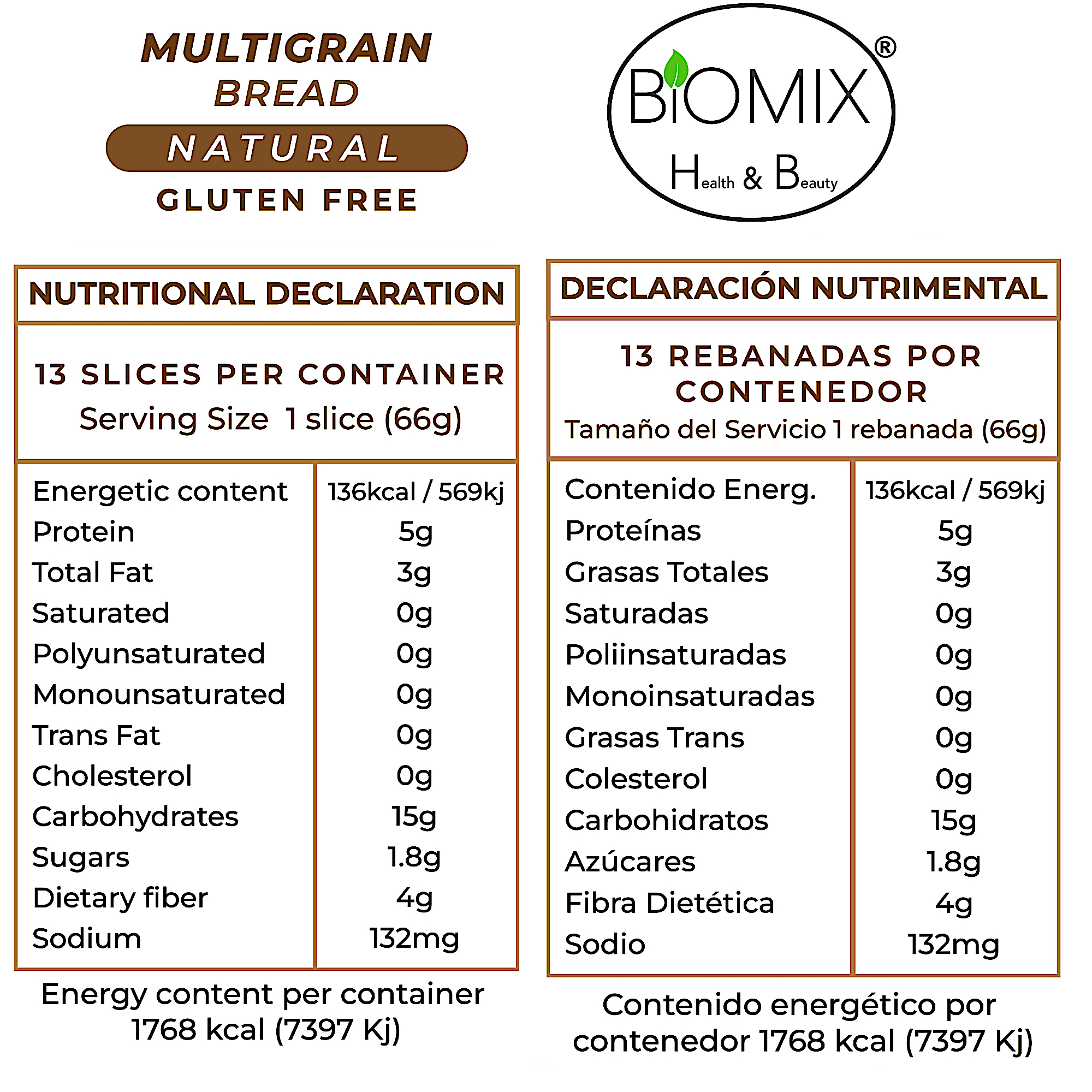 Pan Multigranos Certificado Sin Gluten, Lácteos Ni Huevo Natural 860 Gr Vegano, F.D.A Keto Friendly 