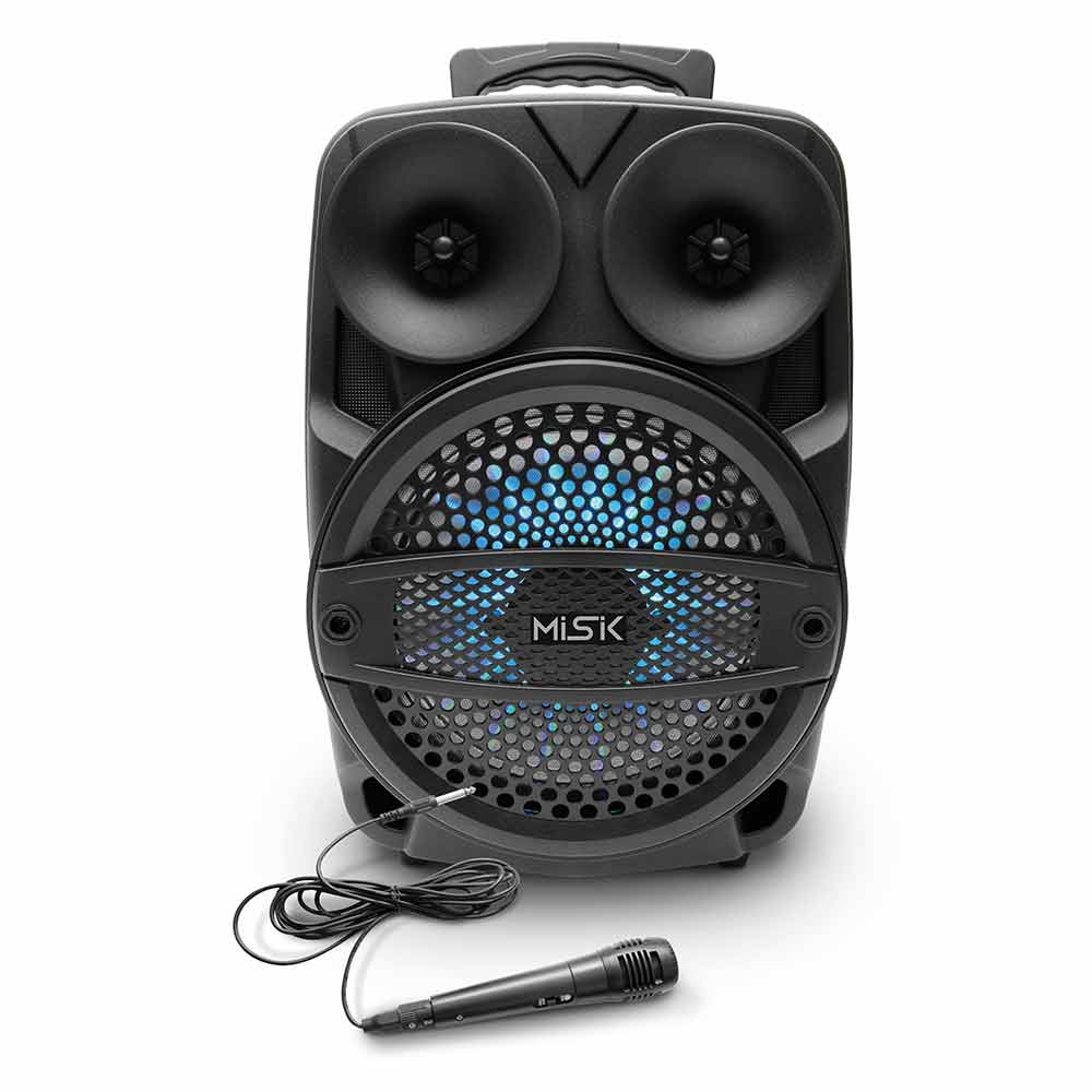 Parlante Microfono Con Bluetooth Y Usb A Bateria - Negro — Mis Petates