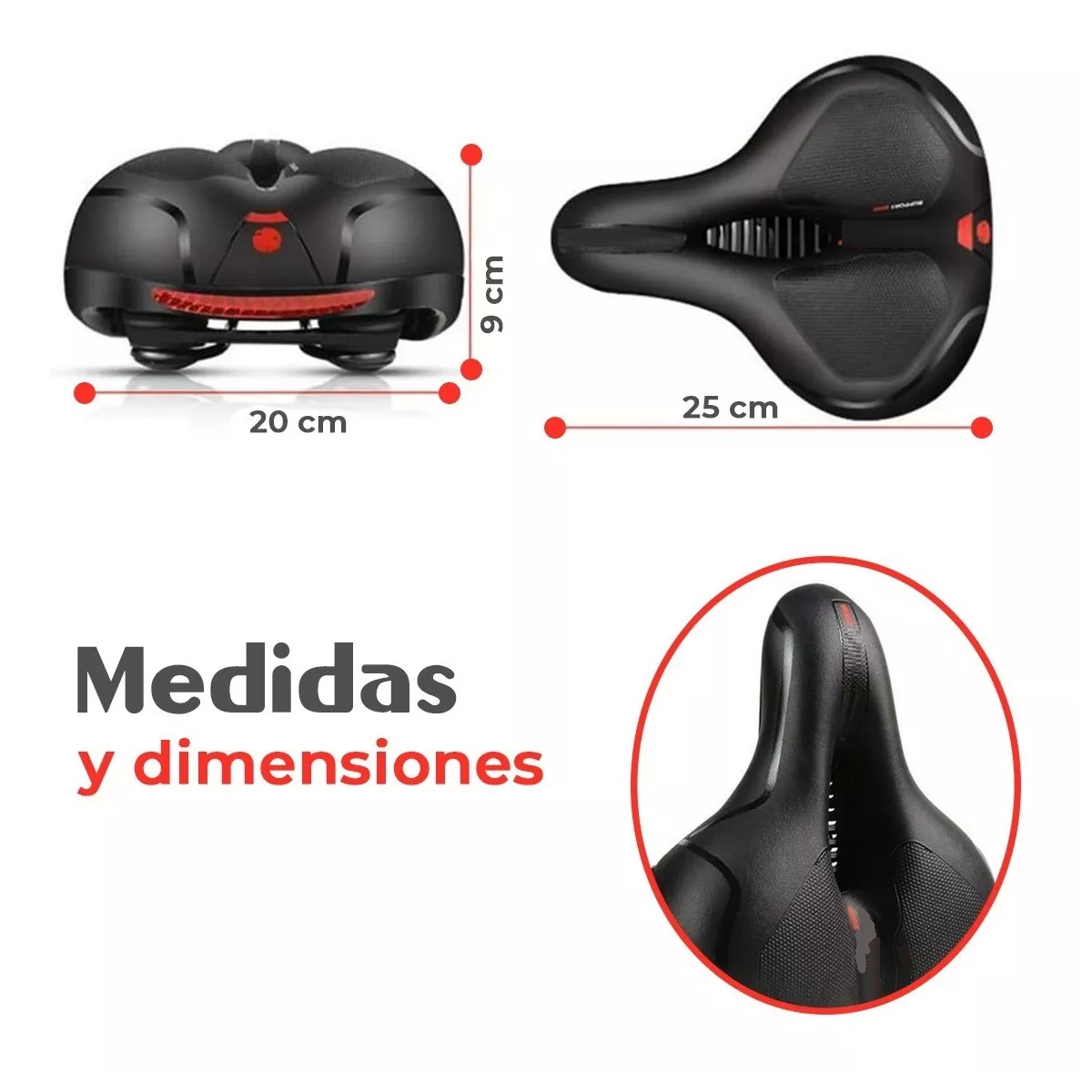 Asiento Sillin Bicicleta Mtb Cojin Suave Comodo Prostatico