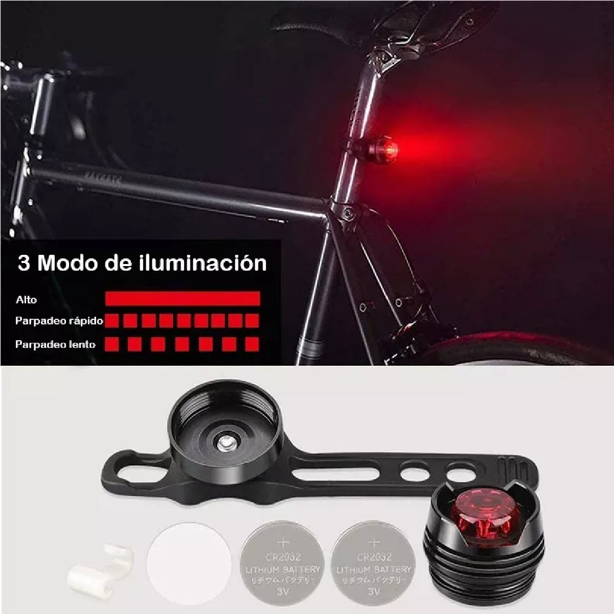 Luces Delanteras Y Traseras De Bicicleta A Prueba De Lluvia