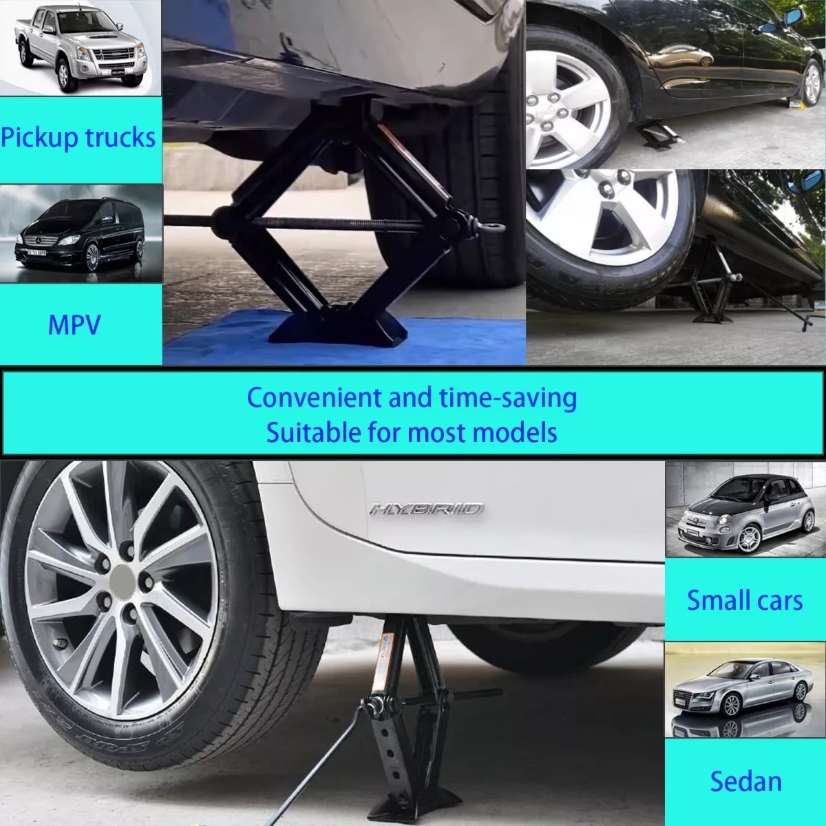 Gato Manual De Manivela De 2 Toneladas Herramienta Para Auto