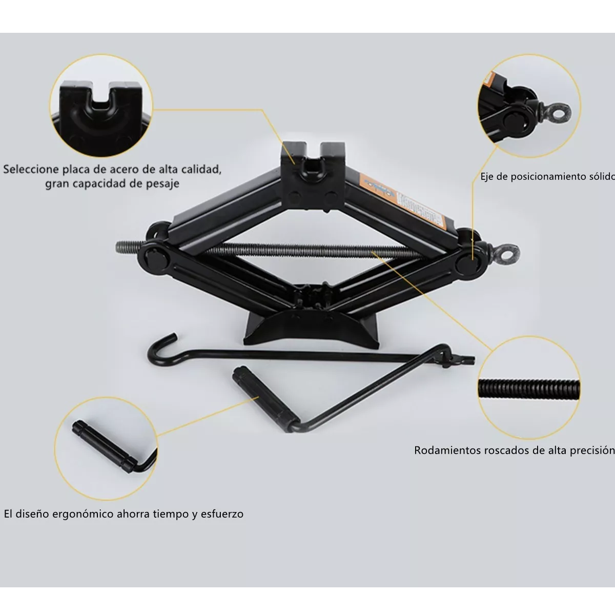 Gato Mecanico Tijera 1500 Kg Manual Carro Chico