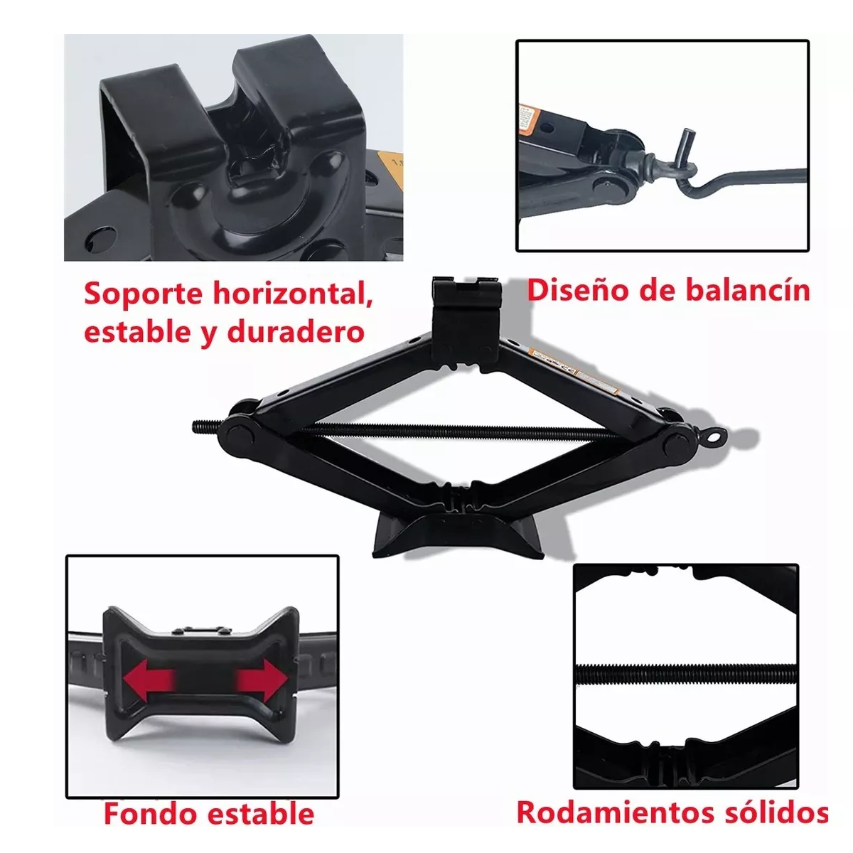 Gato Mecanico Tijera 1500 Kg Manual Carro Chico