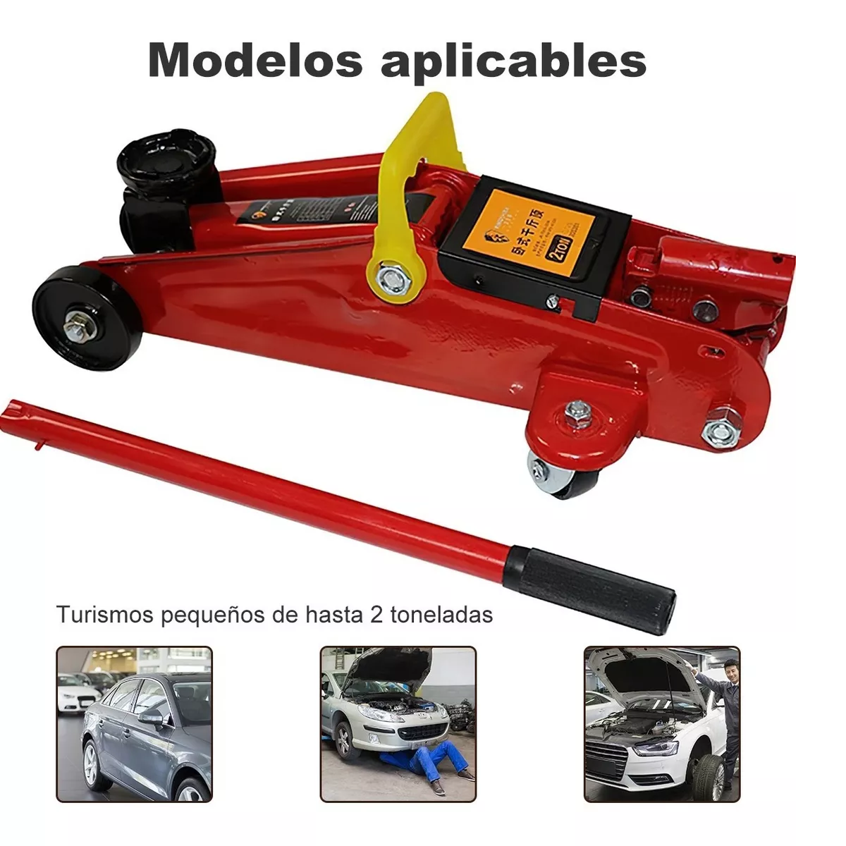 Gato Hidráulico Automotriz Portátil Tipo Patín Estabilidad