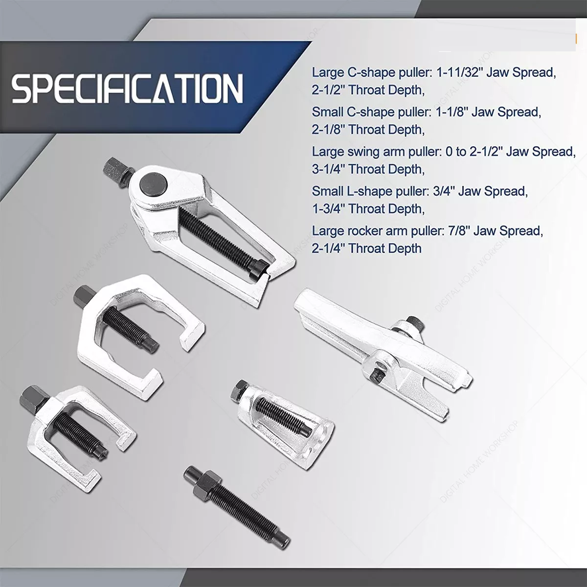 Kit Prensa Instalador Montar Desmontar Rótulas 5pcs