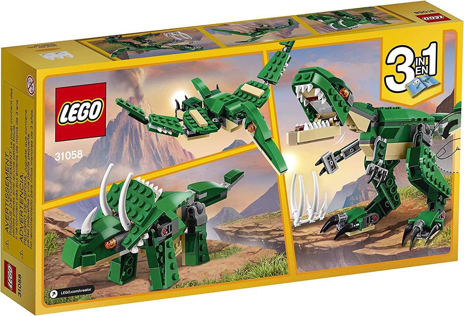 Lego Creator 3 En 1 31058 Grandes Dinosaurios