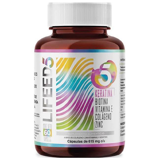 Capsulas Keratina Biotina Colageno Vitamina E Cabello Lifeed