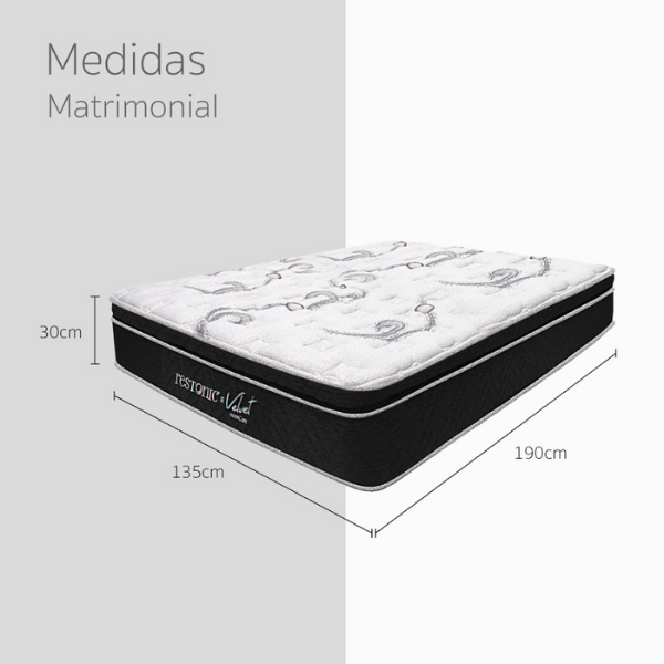 Colchones Matrimonial Restonic Velvet Ultra Confort Premium