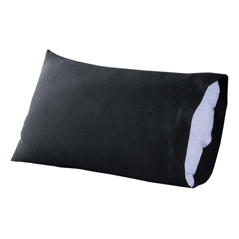 Par Fundas Almohada Esencial Estándar Negro Colchas Concord