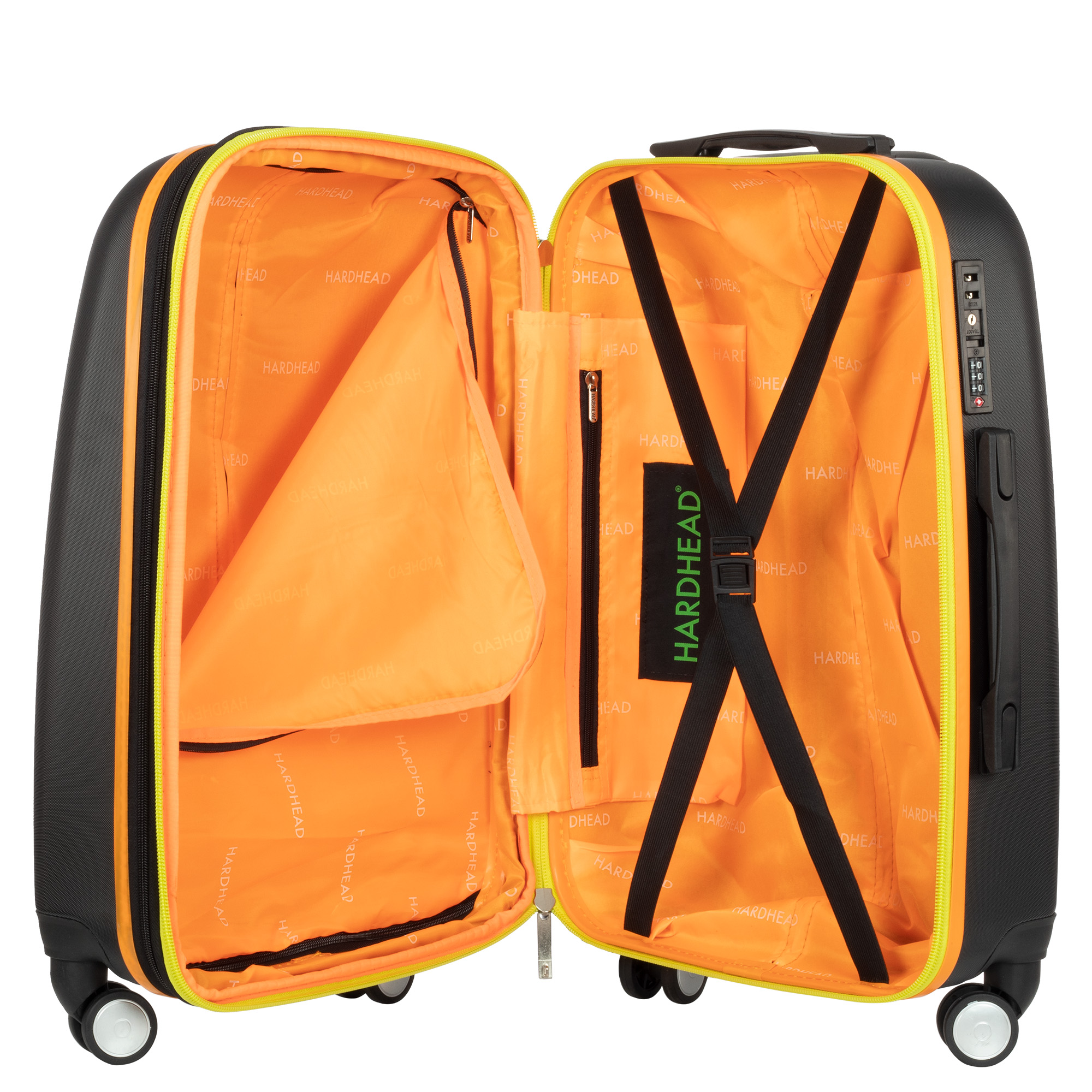 Maleta De Viaje Rígida De 26 Pulgadas Original Nueva Hardhead BERE Negra Equipaje Con Ruedas 360 y Candado TSA