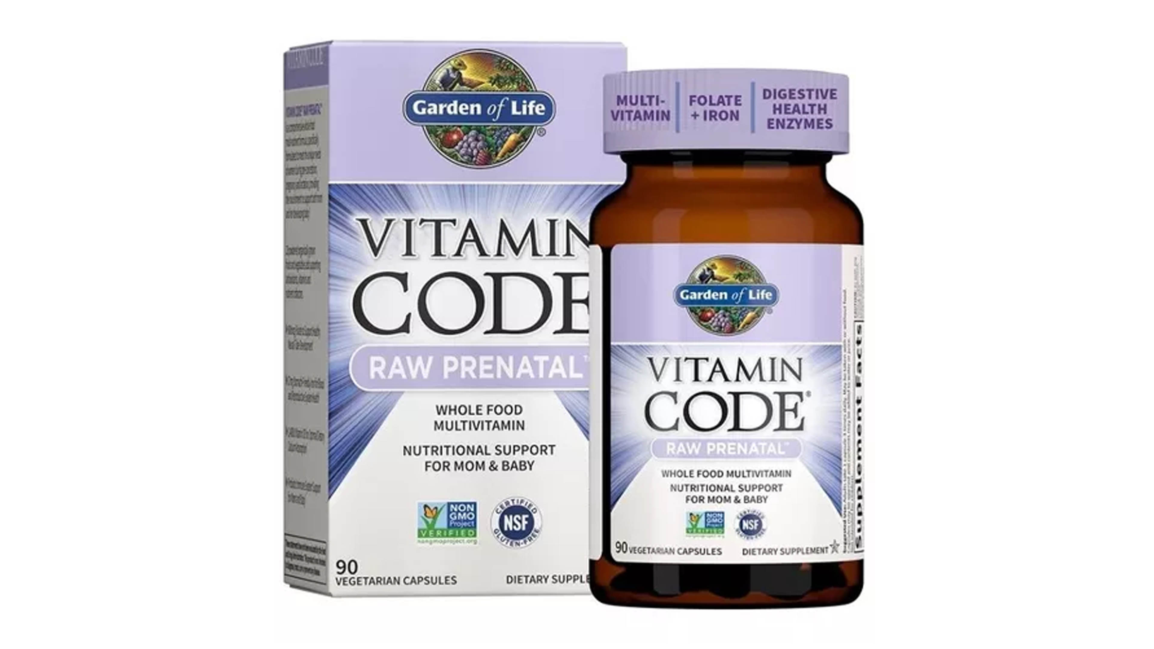 Multivitamínico Prenatal Garden of Life Vitamin Code 90 Caps + Selenio Y Biotin 