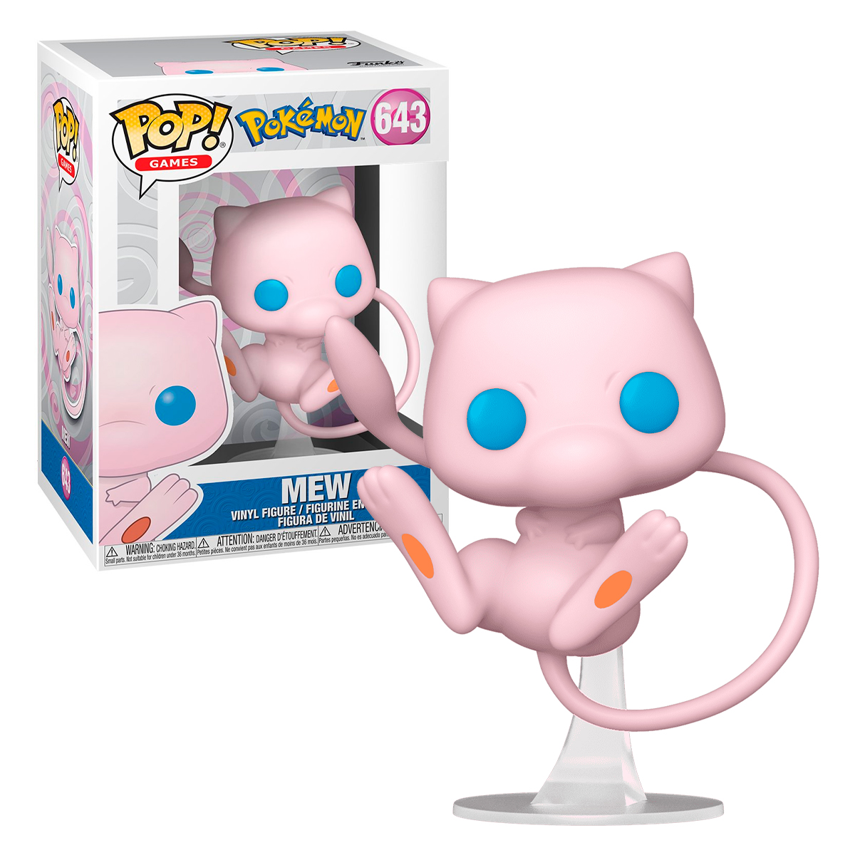 Funko Pop Mew #643 Pokedex Kanto 151 Pokemon Anime Figura Original