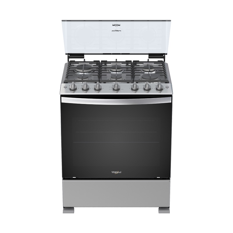 Estufa de Piso Whirlpool WFR3300D 30 Pulgadas con Capelo Plateado