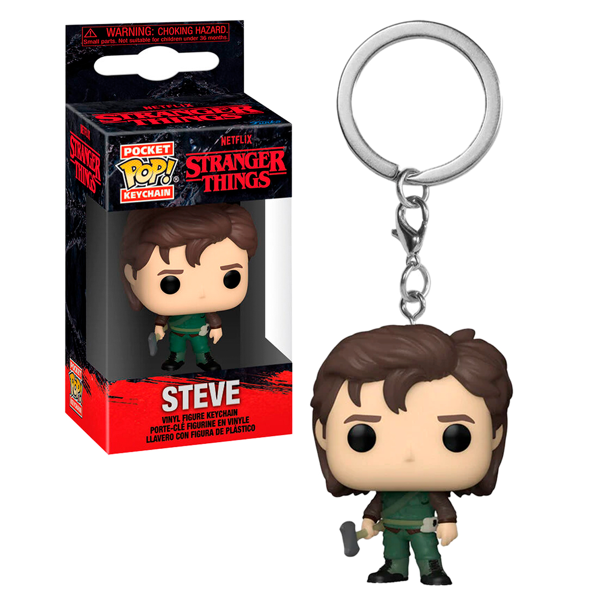 Funko Pop Llavero Steve Cazador Stranger Things Netflix Figura Original