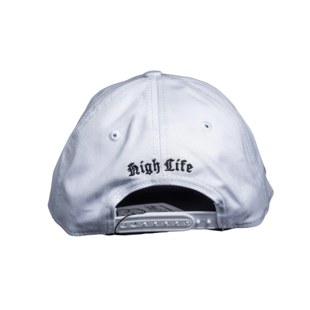 Gorra Cash Only High Life blanca unisex oso-04