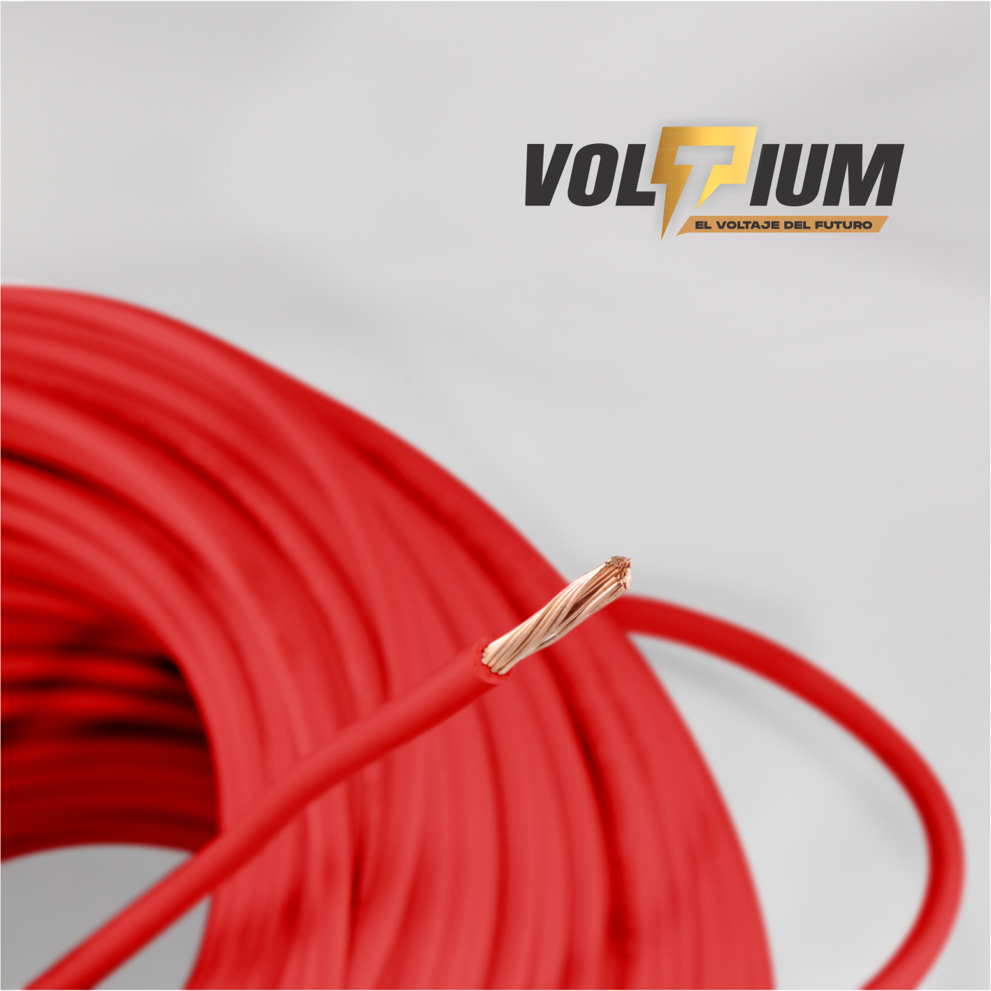 Cable Calibre 14 De Cobre Rojo Thw-ls / Thhw-ls 100 M Voltium