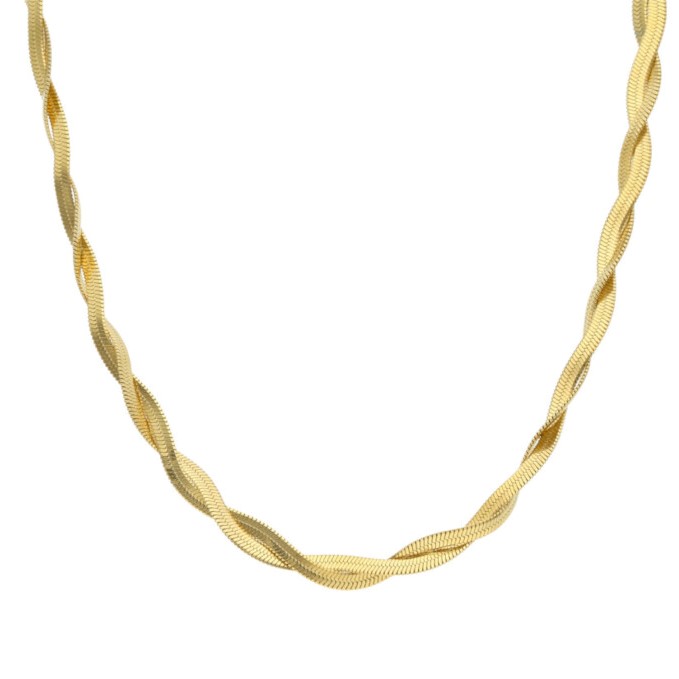 Collar Cadena Plana Trenza