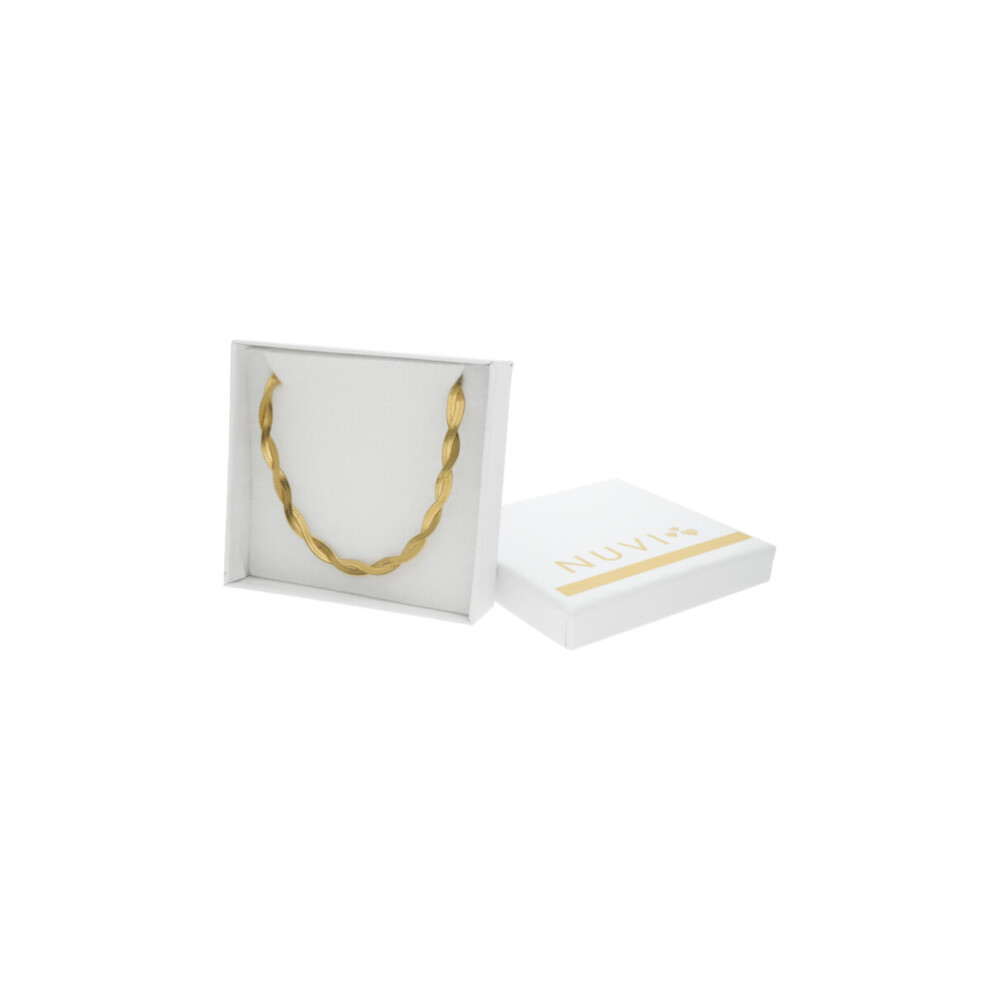 Collar Cadena Plana Trenza
