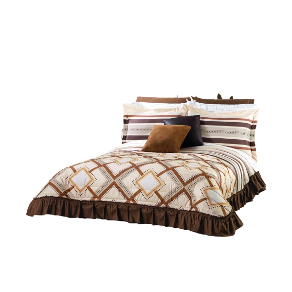 Colcha Kenia Matrimonial Microfibra Beige Concord