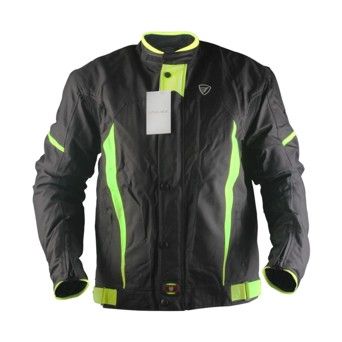 Chamarra Motocicleta Italika reflejante protección hombros codo y espalda T-XL