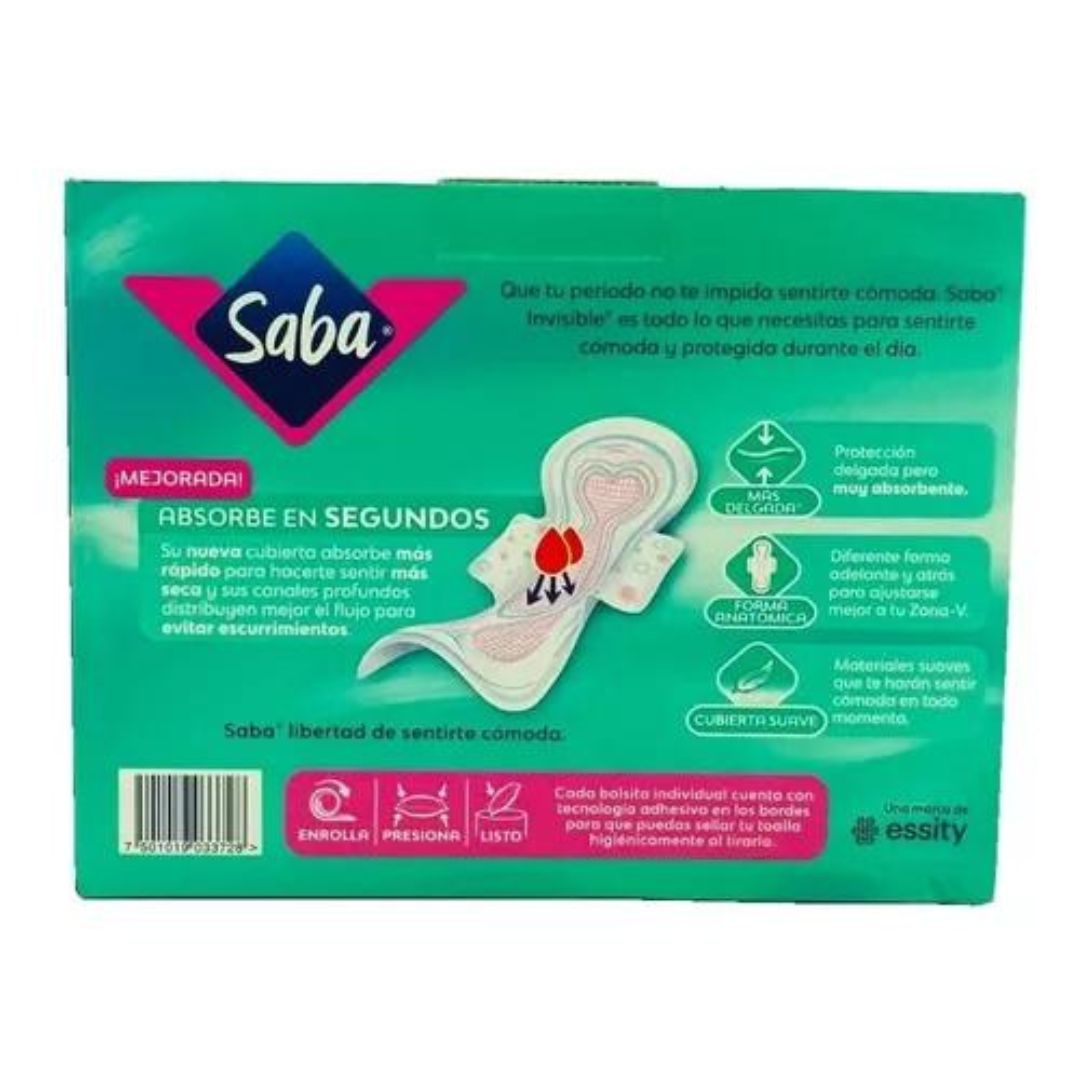 Toallas Saba Invisible Buenos Dias Con Alas 60 Piezas