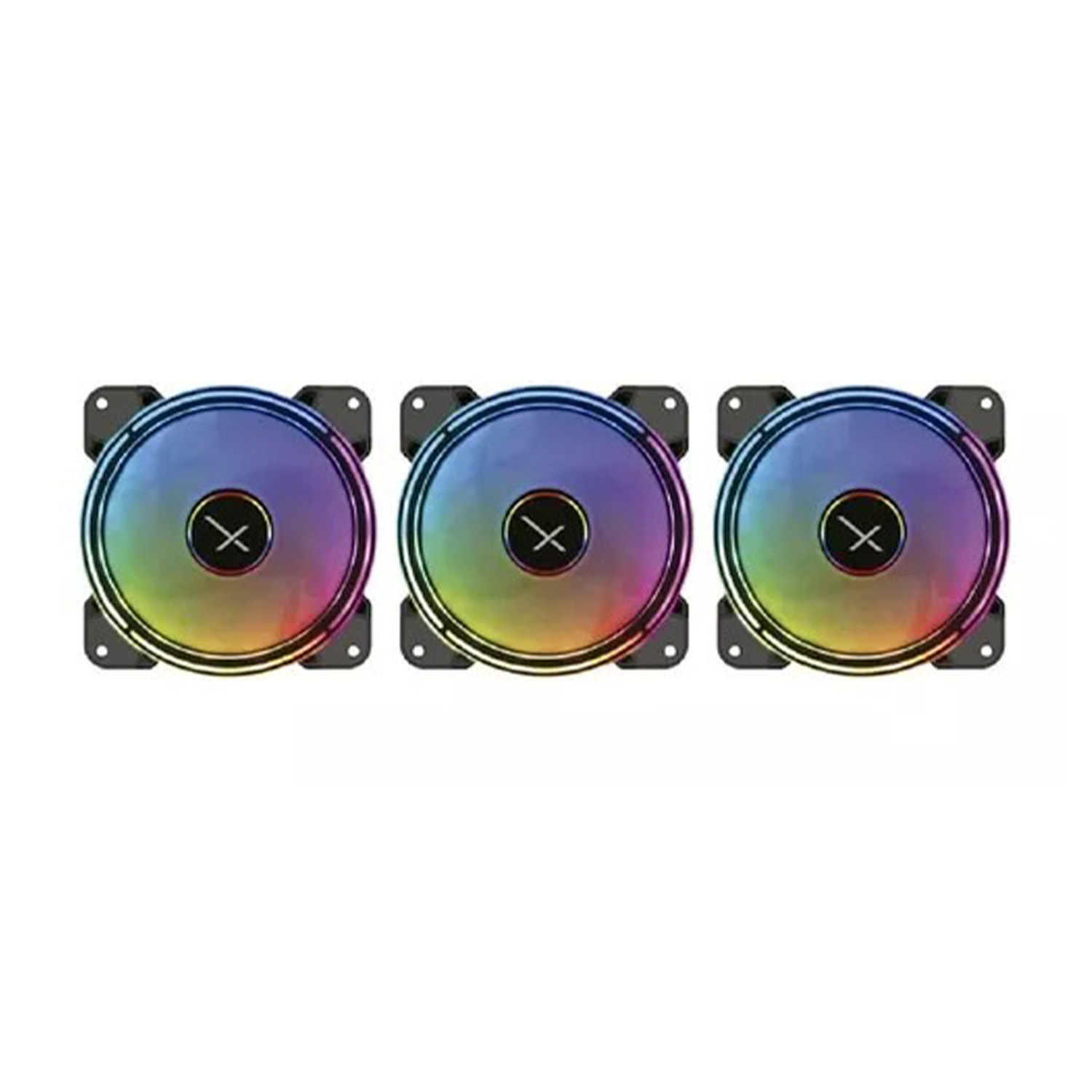 Kit De Ventiladores Xzeal Rgb Led 120 Negro XZ1100 