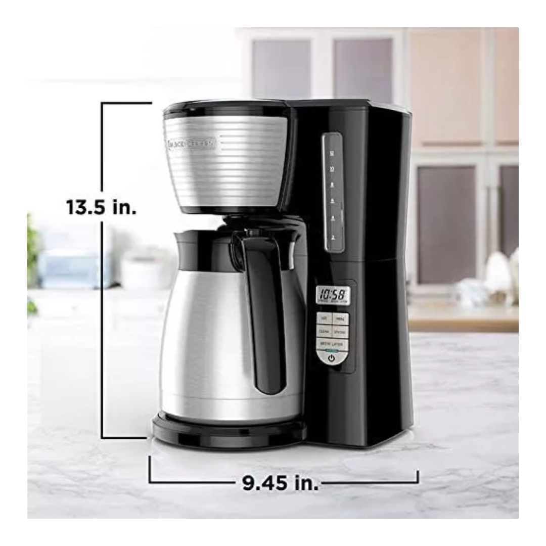 Cafetera Jarra Térmica Black+decker Cm2045b-1, De 12 Tazas
