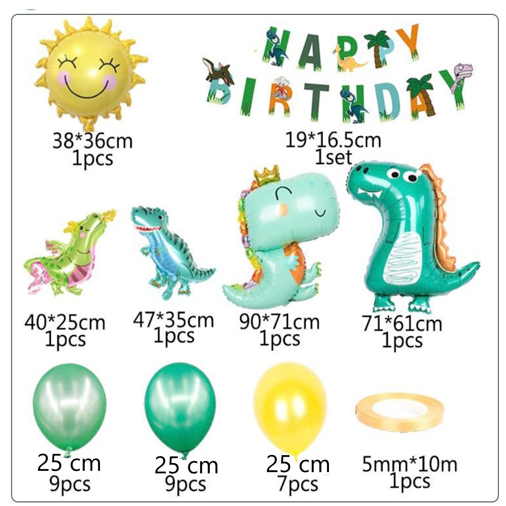 Baby Dinosaurios Globos De Cumpleaños Decoración Kit Fiesta