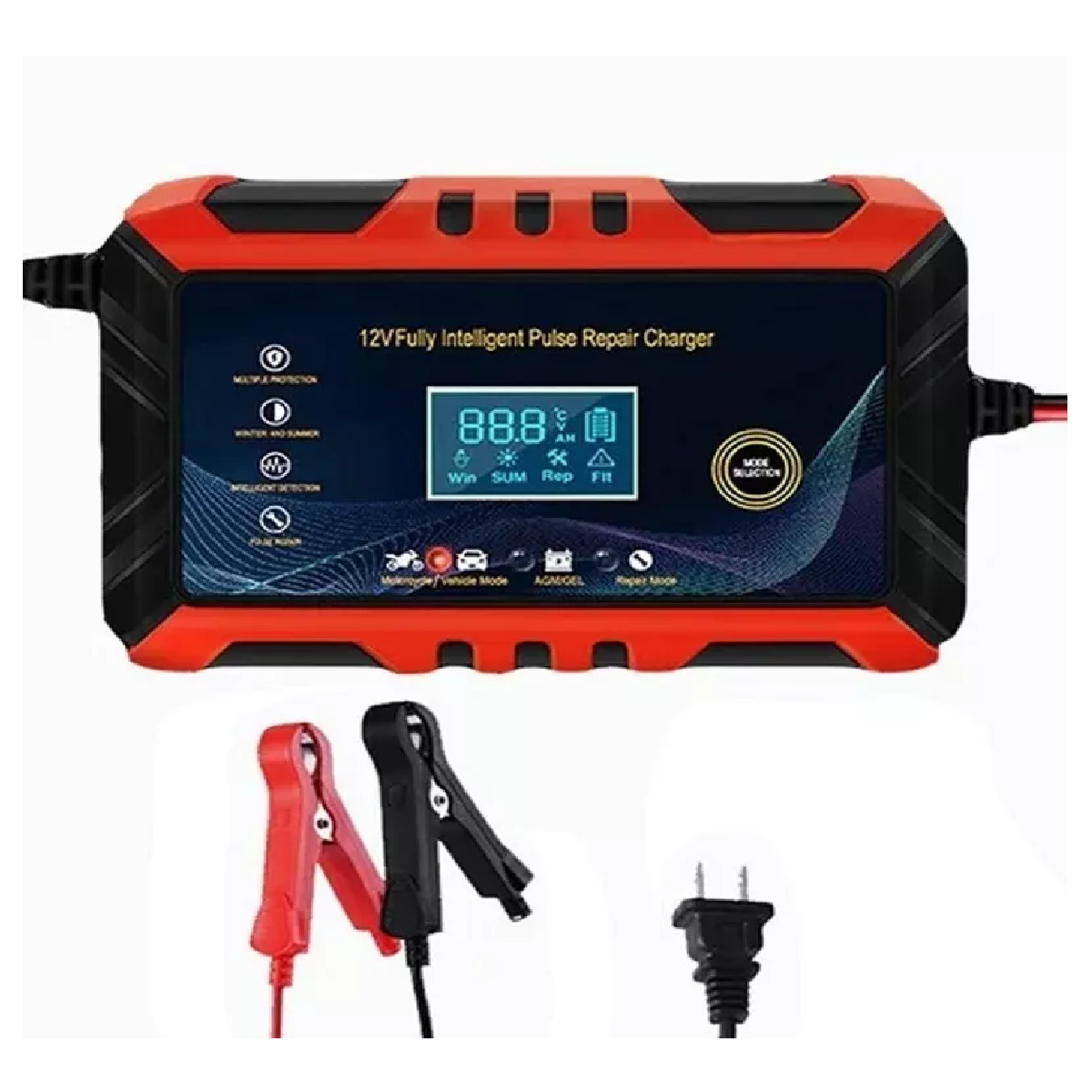 Cargador Inteligente Para Baterías De 12v 6a P/auto, Moto