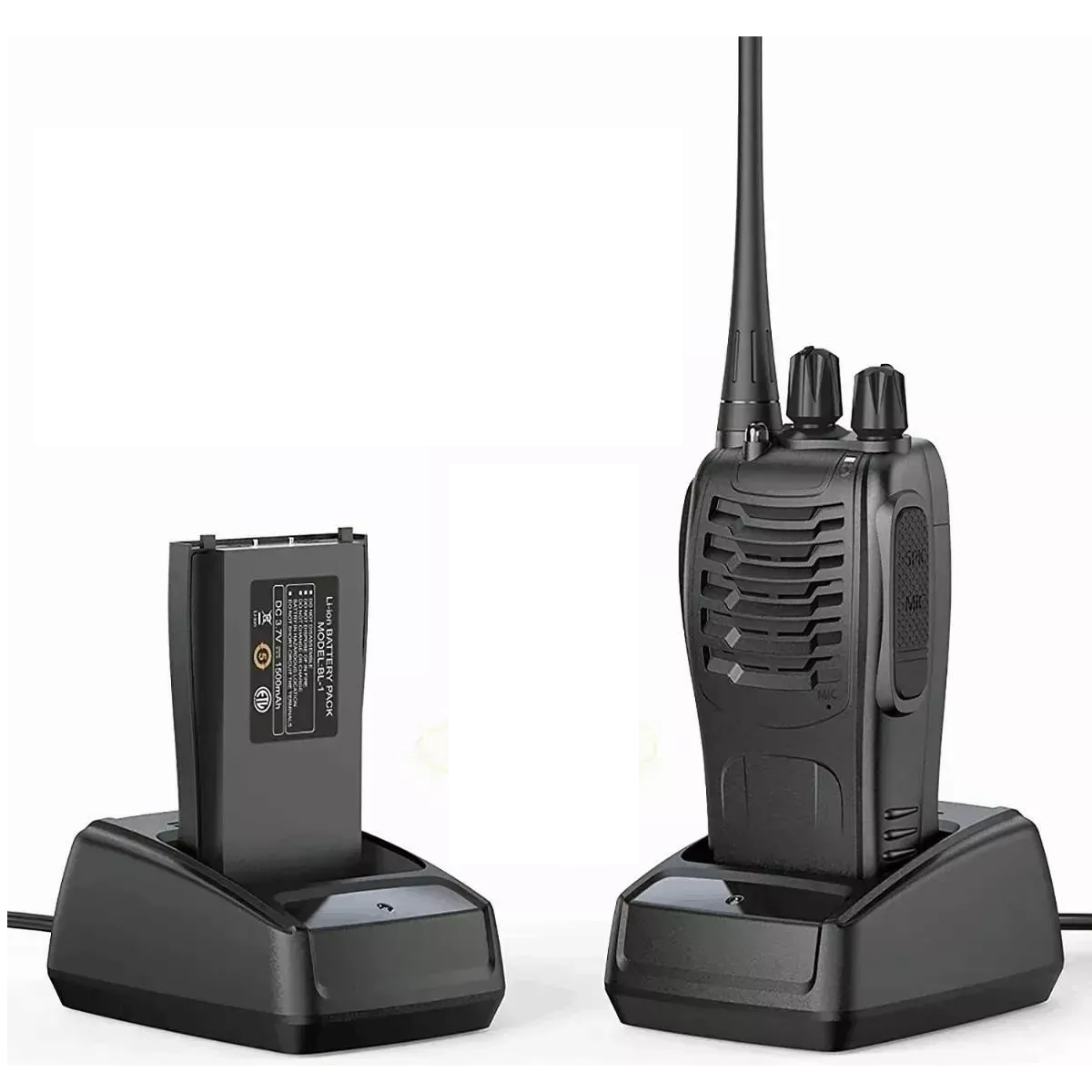  Pack 2 Radios Walkie Talkie Recargable, Con Manos Libres