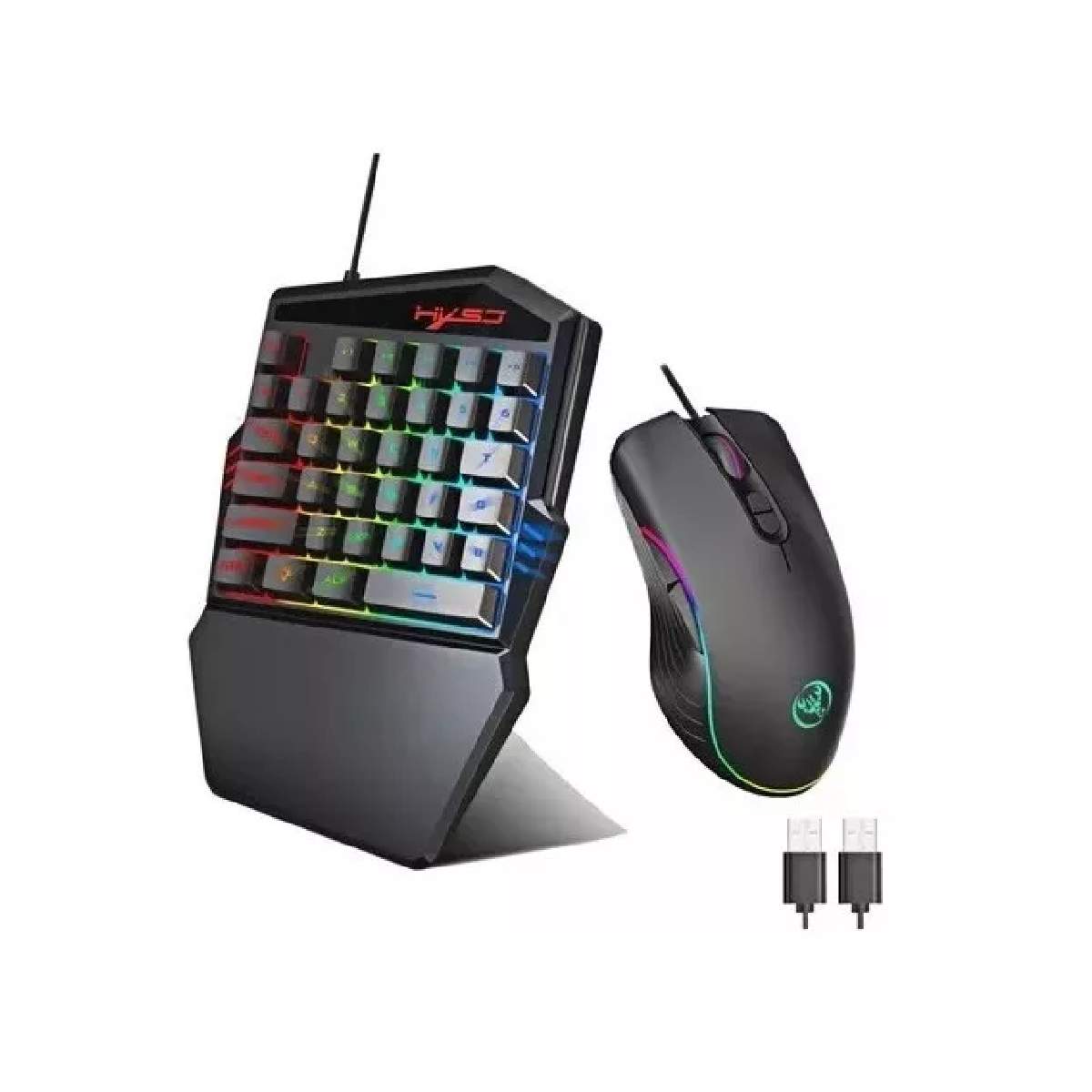 Kit De Teclado Y Mouse Gamer Profesional Usb Con Rgb Para Pc