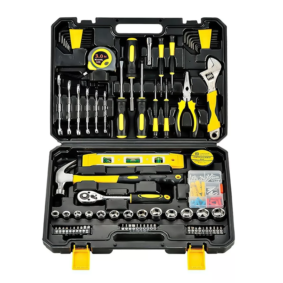 Juego De Herramientas Hardware Manual Para El Hogar  Estuche Negro