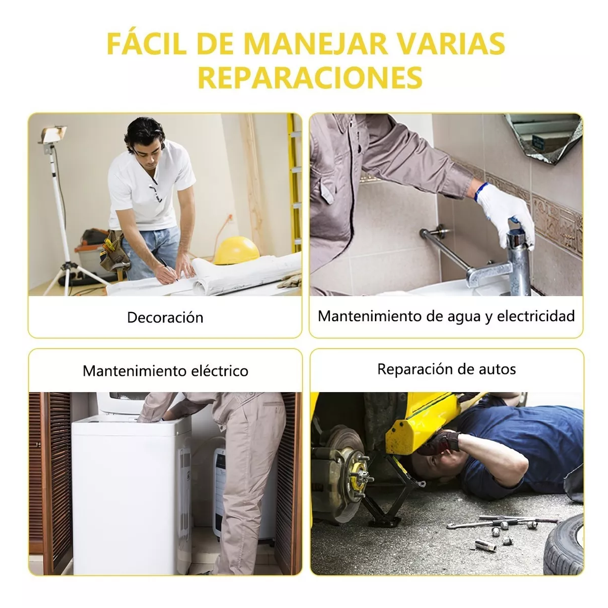 Juego De Herramientas Hardware Manual Para El Hogar  Estuche Negro