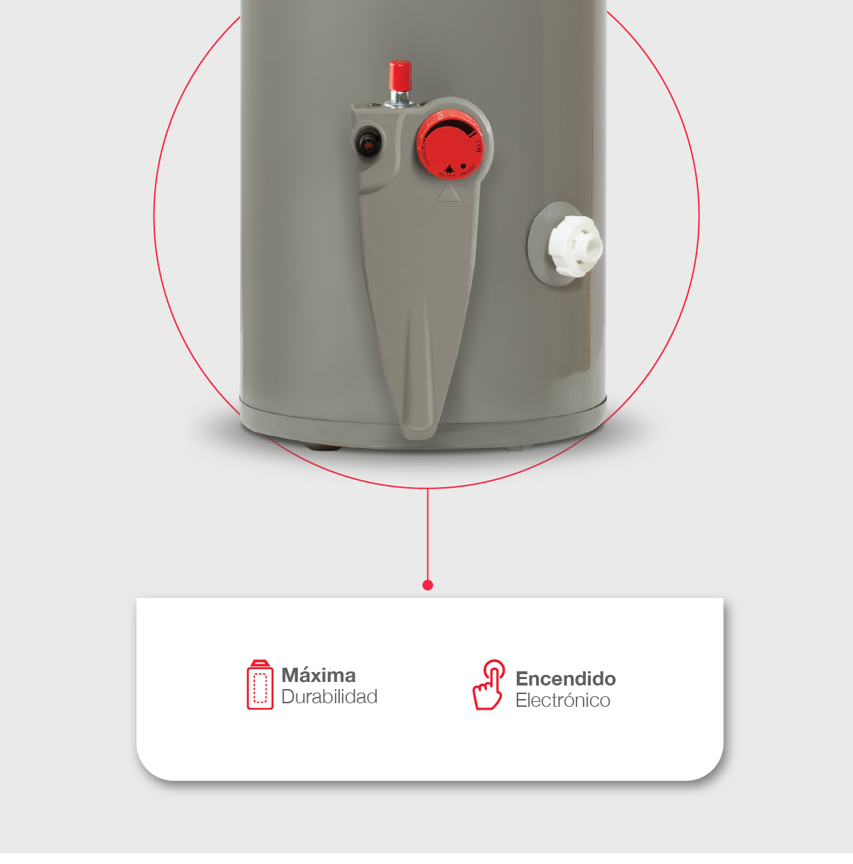 Calentador de Agua de Deposito 49 Litros a Gas Natural 1.5 Servicios