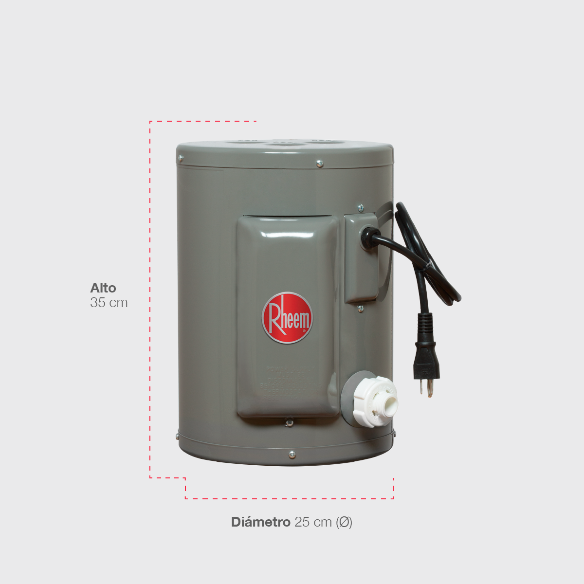 Calentador de Agua de Deposito Electrico  127 V 9 Litros 0.5 Servicio