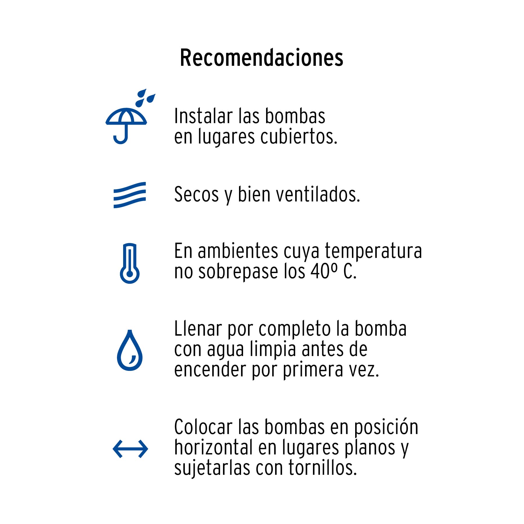Bomba periférica 1/2 HP, Foset  Altura máxima: 25 m- Flujo máximo: 31 L/min