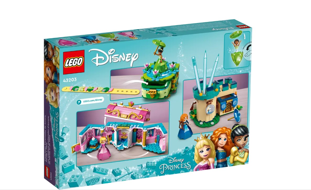 Lego Disney 43203 Creaciones Encantadas Aurora, Mérida Tiana