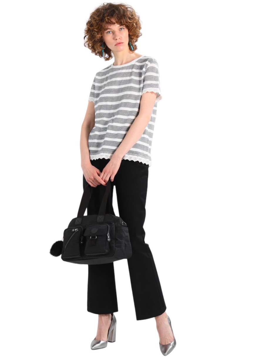 Bolsa Bandolera Defea Cross Kipling Color Negro Original