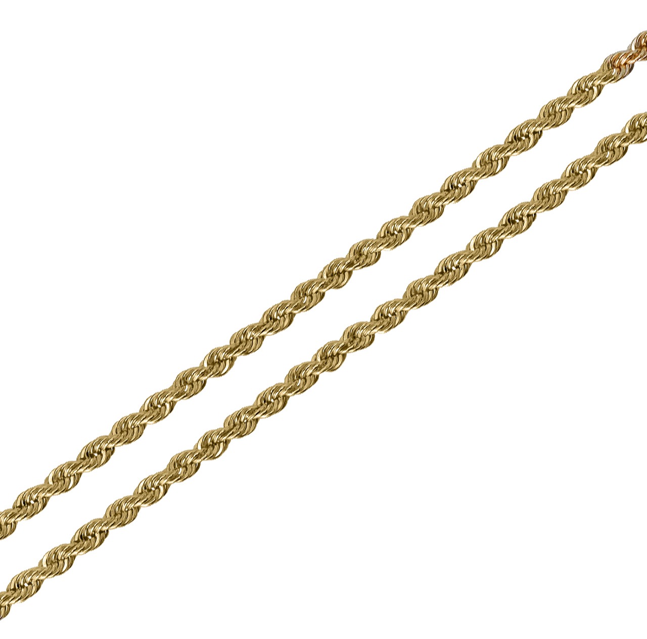 Cadena Torzal Italiano Oro Sólido 10k Torsal | 55cm - 4mm