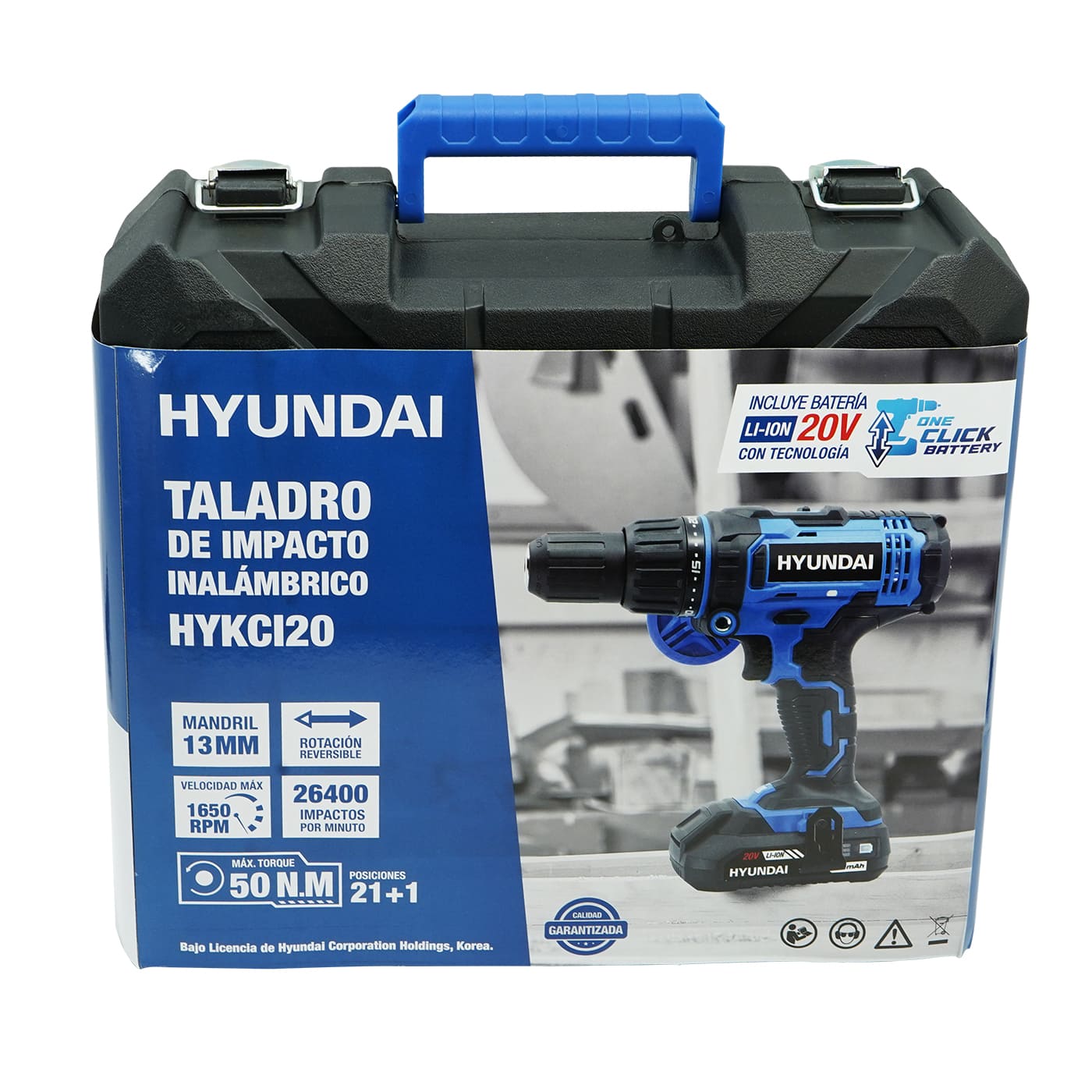 TALADRO DE IMPACTO DE BATERIA HYUNDAI 20V- HYCID20