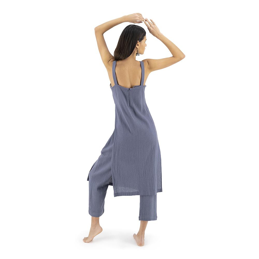 Top con tirantes Merkabá azul pastel algodón