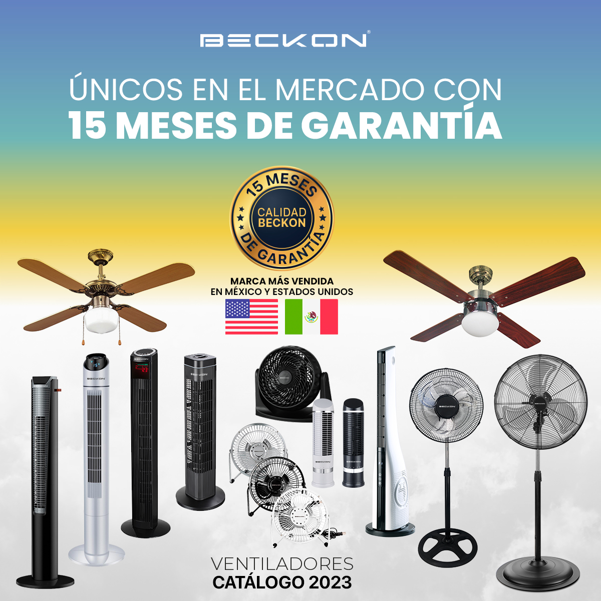 Ventilador de techo 42 pulgadas de diámetro 4 aspas madera Nogal Café Beckon