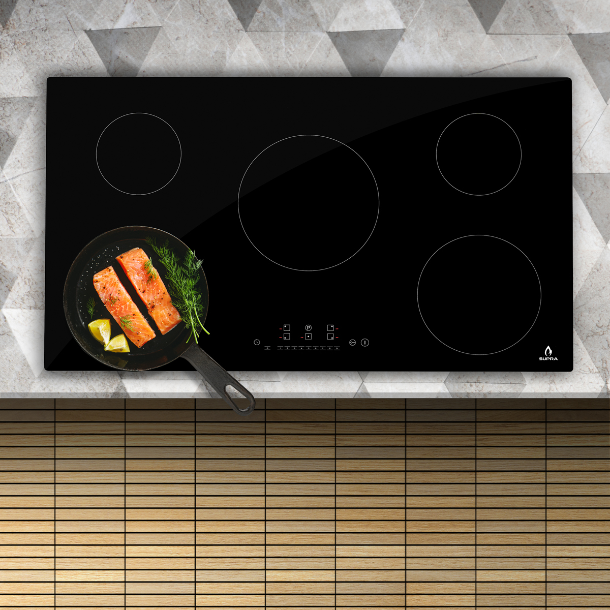 Parrilla Eléctrica De Inducción Magnética A 220v Empotrable Con 5 Quemadores 5Q-IN-220V