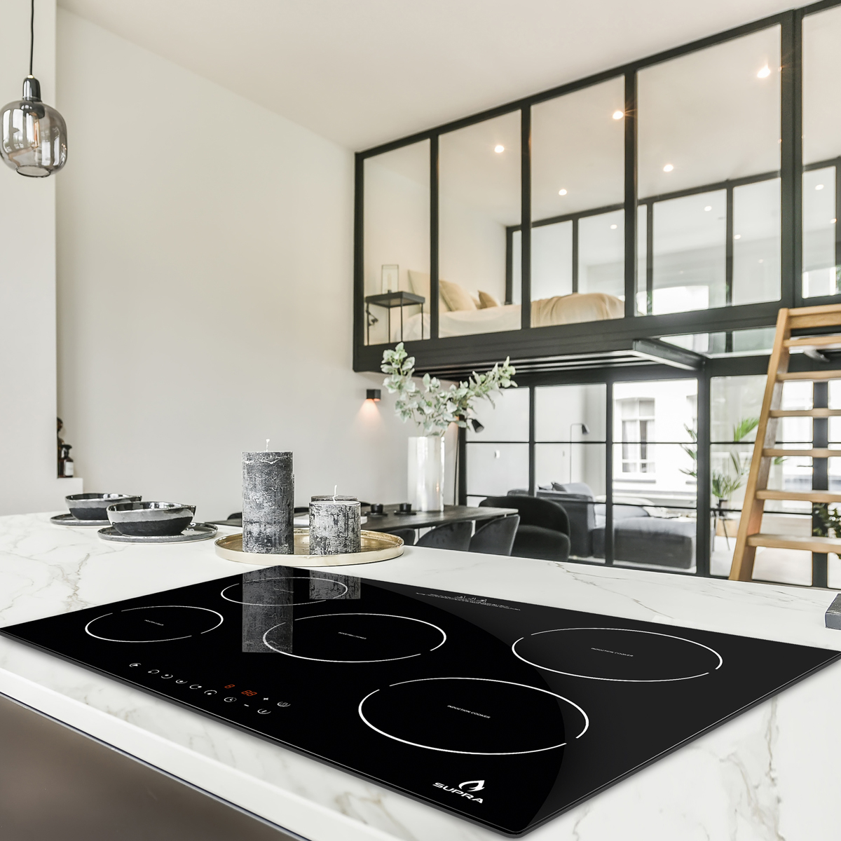 Parrilla Eléctrica De Inducción Magnética A 220v Empotrable Con 5 Quemadores 5Q-IN-220V